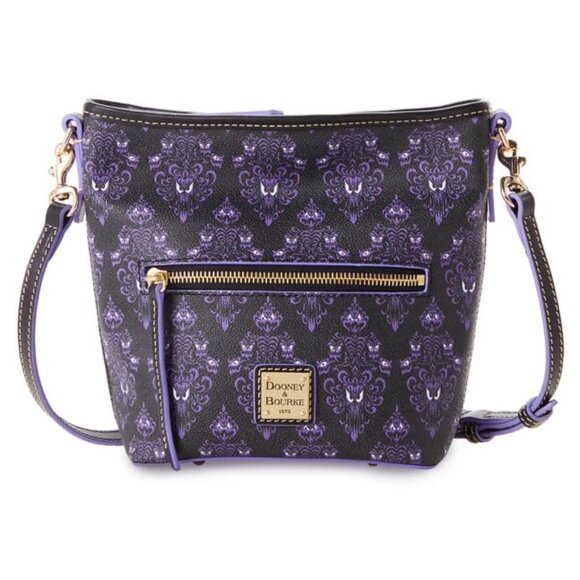 DISNEY Dooney & Bourke HAUNTED MANSION Crossbody Bag Purse Damask WALLPAPER New! - Picture 7 of 7